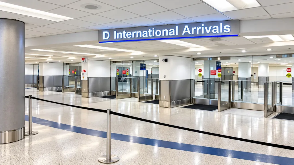 D International Arrivals exit in the North Terminal at Miami International Airport